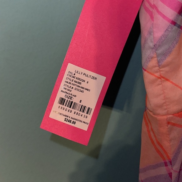 Lilly Pulitzer Pink and Purple Plaid Midi Dress - Picture 8 of 8
